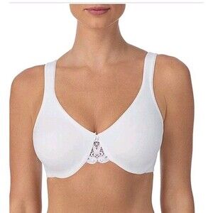 Modern Movement Bra 40DDD Hidden Comfort Lace Center Minimizer White by Dillards